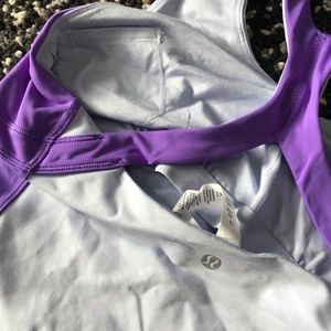NWOT lululemon purple duocolor workout top size 12